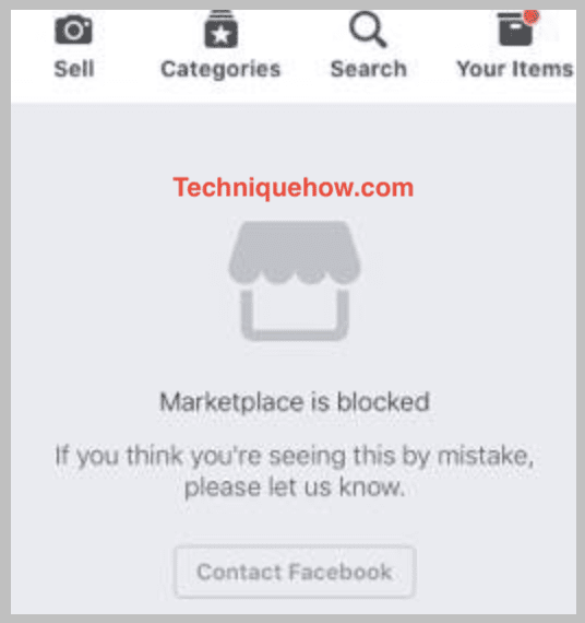 marketplace en facebook bloqueado