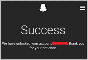  éxito de desbloqueo de Snapchat