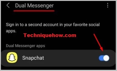 Snapchat de mensajería dual