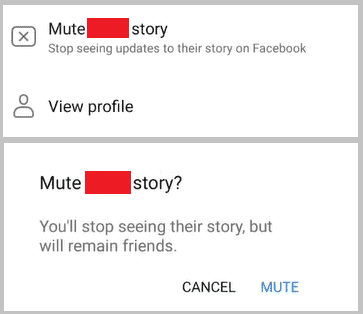 Silenciar la historia de alguien en Facebook