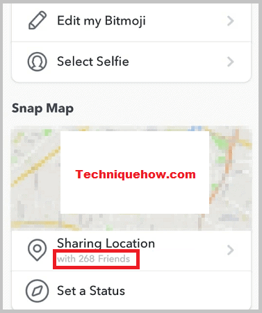 Ver número de amigos en Snap Map