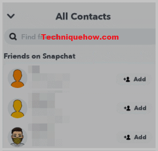 agregar amigos contactos de Snapchat
