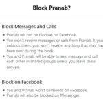 bloquear en facebook vs messenger