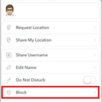 bloquear a alguien en Snapchat