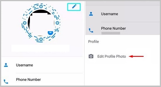 Cambiar la imagen de perfil en Messenger Android: cómo