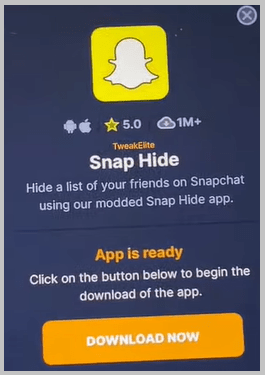 snap hide aplicación 1
